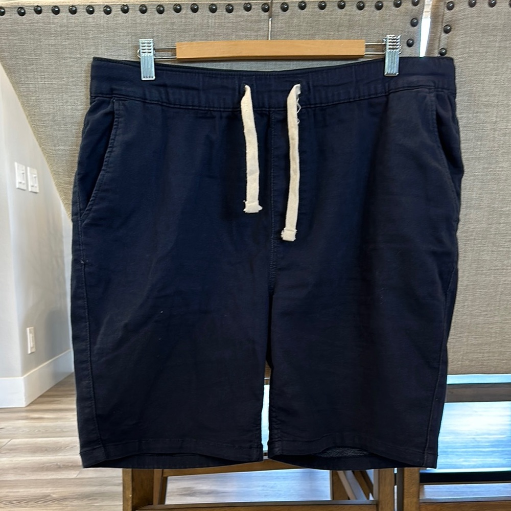 The Perfect Jean - Men's Navy Drawstring Cotton Shorts - 36